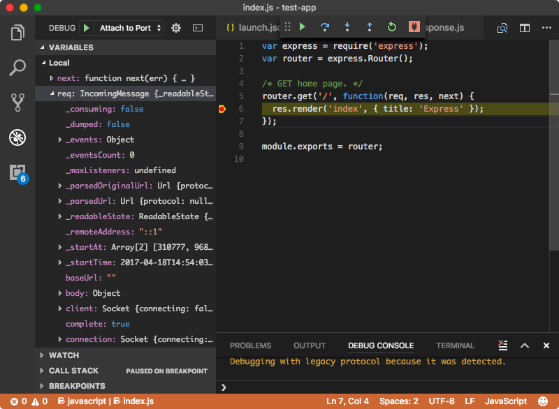 inspecting the request object